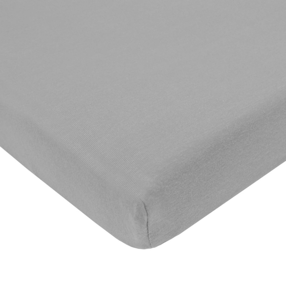 AMERICAN BABY CO Fitted Mini Crib Sheet 24" x 38", 100% Cotton Jersey- GRAY - Picture 5 of 6